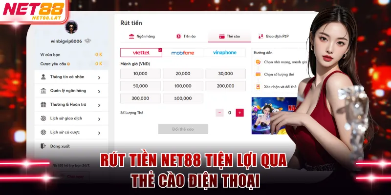 Rút Tiền NET88 - Cách Nhận Thưởng Siêu Dễ Chỉ Trong 1 Phút 3 Rút tiền NET88 tiện lợi qua thẻ cào điện thoại